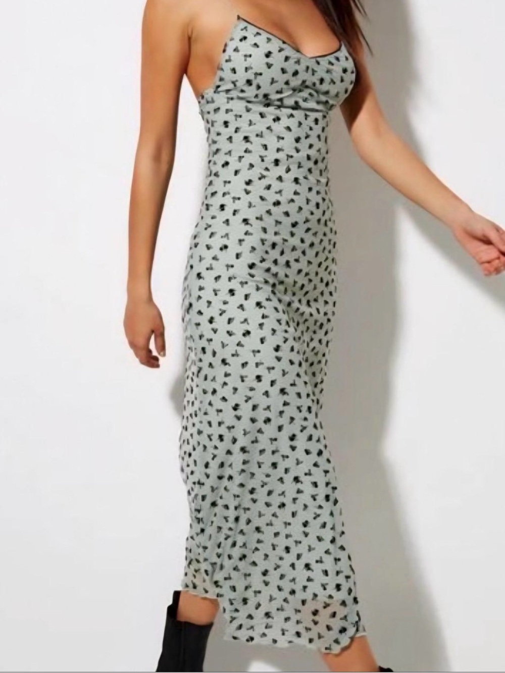 Motel Rocks Sage Flower Midi Dress